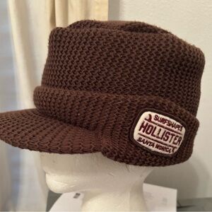 Hollister California Knitted Brown Brim Acrylic/Cotton Hat